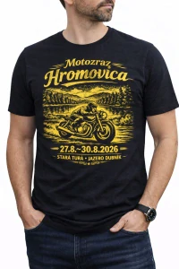 Tričko Motozraz Hromovica 2026 RETRO čierne